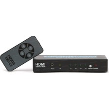 Dark 4 Giriş - 1 Çıkış Kumandalı Hdmi 4K Switch