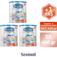 Senimil 4 Çocuk Devam Sütü 400 gr (+1 Yaş) 3 Lü Avantaj Paketi