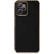 Erdo Ticaret Buğz Realme C35 Kılıf Volet Silikon - Siyah