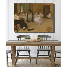 Şehzat Tekli, Yatay, Kanvas, Dekoratif, Duvar, Tablosu, Edgar Degas, Bale, Dans Sınıfı,