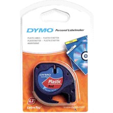 Dymo Letratag Plastik Şerit 12 Mm X 4 Metre Kırmızı