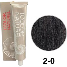 Icolor Natural Tüp Boya 100ML. 2-0 Koyu Kestane