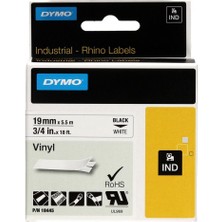 Dymo Rhinopro Renkli Vinil 19Mmx5,5 Metre Beyaz-Siyah