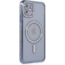 Erdo Ticaret Buğz Iphone 11 Kılıf Joke Simli Magneticsafe Kılıf - Mavi