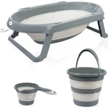 Senka Katlanır Banyo 3'lü Küvet Seti 765 Antrasit