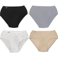 Tutku 922 Ribana Kadın Bato Külot 8li M Beyaz-Gri-Siyah-Ten