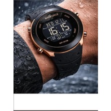 Naviforce Digital Silikon Kayışlı Rose Siyah Kol Saati
