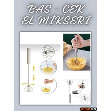 Keskon Bas Çek El Mikseri – Otomatik Paslanmaz Çırpıcı, Pratik Mutfak Çırpma Teli