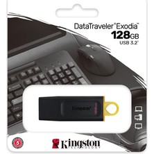  dtx-128gb 128gb usb3.2 gen1 datatraveler exodia (black + yellow) flash bellek