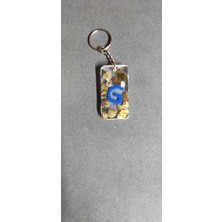 Miina Aksesuar Epoksi Reçine El Yapımı Çeşitli Doğal Taşlarla Süslenmiş Dekoratif Bir Görünüm Sunan Anahtarlık