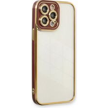 Erdo Ticaret Buğz Iphone 13 Pro Kılıf Liva Lens Silikon - Bordo