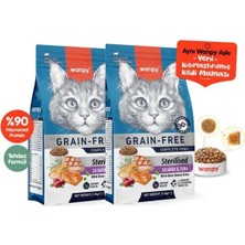 Wanpy Tahılsız Somonlu ve Ton Balıklı Kısırlaştırılmış Yetişkin Kedi Maması 1,5kg x 2 Adet