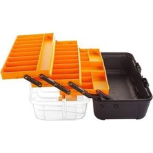 Super-Bag Super Bag 16" Raflı Balıkçı Takım Çantası Sarı ABS Plastik 28 Parça Organizer ile Fonksiyonel