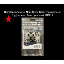 İTHAL Dijital Termometre, Nem Ölçer, Saat ( Yeni Model Htc 1 )