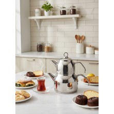 Gökdil Valeriya Indüksiyon Tabanlı Aile Boy Çaydanlık Takımı Metal Kulp