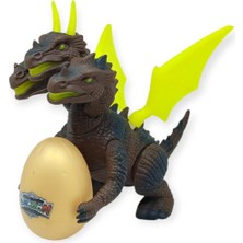 3 Başlı Mitolojik Ejderha - Pilli Yerde Gezen Sesli Figür - WH-3010 (Lisinya)