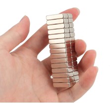 10 Adet 20X10X5 mm Neodyum Magnet N35 Güçlü Mıknatıs Köşeli ve Dayanıklı Nikel Kaplama ( Lisinya )