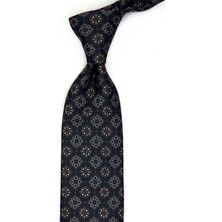Kravatkolik Siyah Motif Desen Mendilli Klasik Kravat KK13569