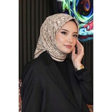 Afvente Osmanlı Motif Desen Çikolata Soft Pamuk Eşarp