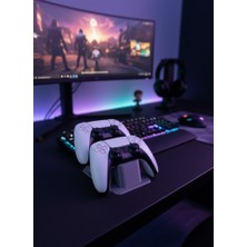 Antrasit Ikili Gamepad Tutucu 7X18 cm Masa ve Raf Düzeni - Lisinya