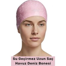 Varessa #bone Uzun Saç Kaymaz Su Geçirmez Sızdırmaz Yüzücü Havuz Deniz Bonesi Elastik Bez Yüzme Şapkası