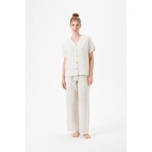 Pjs Kadın Ekru Pijama Takımı 29098
