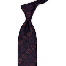 Kravatkolik Siyah Motif Desen Mendilli Klasik Kravat KK13614