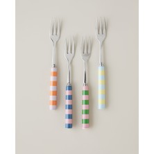 English Home Colorline Paslanmaz Çelik 4'lü Kokteyl Çatalı 15,5 cm Renkli