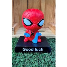 Panda Hediyelik Kafası Sallanan Örümcek Adam Biblo Kartvizitlik