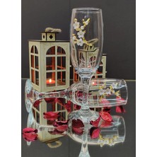 KirLinova Çiçek Detaylı Kokteyl Kadehi 2’li Set – 190 ml / Kahve Yanı Su & Kokteyl Bardağı