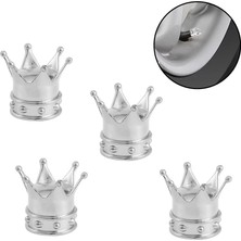 Asiltech Kral Tacı Alüminyum Sibop Kapağı Krom