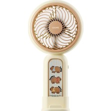  asonic afn20 krem 250mah dahili pil elde taşınabilir masaüstü usb fan şarjlı type-c şarj