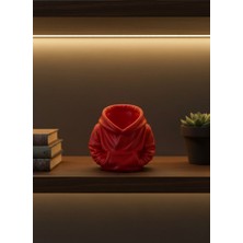 Dekoratif Kırmızı Hoodie Kalemlik 10X10 cm - Lisinya
