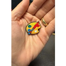 Panda Hediyelik Terlik Süsü/resim Paleti Ressam Sanat