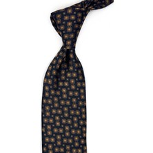 Kravatkolik Siyah Motif Desen Mendilli Klasik Kravat KK13660