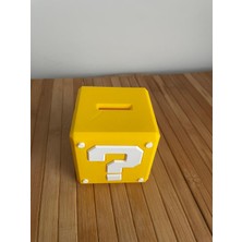 Orlyan Shop Süper Mario Soru Kutusu Kumbara 3D Baskı | Kapaklı Saklama Kutusu | Gamer Dekor Hediyelik