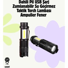 2000 Lümen LED El Feneri - Suya Dayanıklı, Odaklı, Klipsli - Lisinya