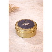 Korıxa Golden Vanilla Vanilya Kokulu Mini Mum – Metal Kutulu Premium Kokulu Mum