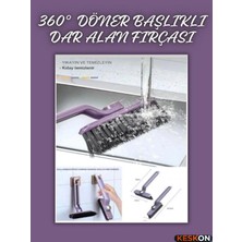 Keskon 360° Döner Başlıklı Dar Alan Temizlik Fırçası – Cımbızlı Toz Alma Fırçası | Pratik Temizlik Aracı