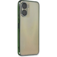 Erdo Ticaret Buğz Vivo Y16 Kılıf Razer Lensli Silikon - Yeşil