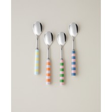 English Home Colorline Paslanmaz Çelik 4'lü Tatlı Kaşığı 15 cm Renkli