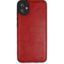 Erdo Ticaret Buğz Samsung Galaxy A04E Kılıf Loop Deri Silikon - Kırmızı