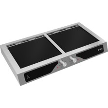 Antiq Aura Serisi Çift Düz Camlı Tezgah Üstü Elektrikli Barbekü