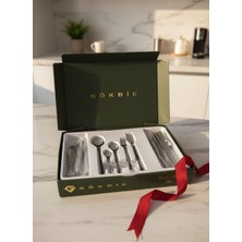 Gökdil Tuana Kutulu 72 Parça Sade Çelik 12 Kişilik Çatal & Kaşık Takımı