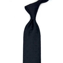 Kravatkolik Siyah Motif Desen Mendilli Klasik Kravat KK13599