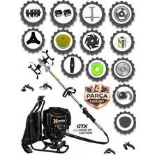 Prowackers German VRX-680 Max Sırt Tırpan+ Akrobat Çapalama + Toprak Eşeleme 14 Parça Bahçe Setli