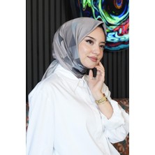 Afvente Üçgen Desen Gri Soft Pamuk Eşarp - Çok Renkli 55