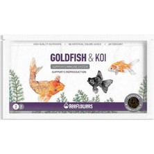 ReeFlowers Goldfish Koi Balık Yemi 15 gr Yüksek Kaliteli Doğal Pul Yem Japon ve Koi Balıkları İçin