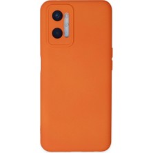 Erdo Ticaret Buğz Oppo A96 Kılıf Nano Içi Kadife Silikon - Turuncu