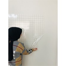 Tutunabilir Kağıt Kareli Şeffaf Tahta Akıllı Kağıt Yazı Tahtası 120X100 cm Kalem Hediyeli Kullanım Kolaylığı